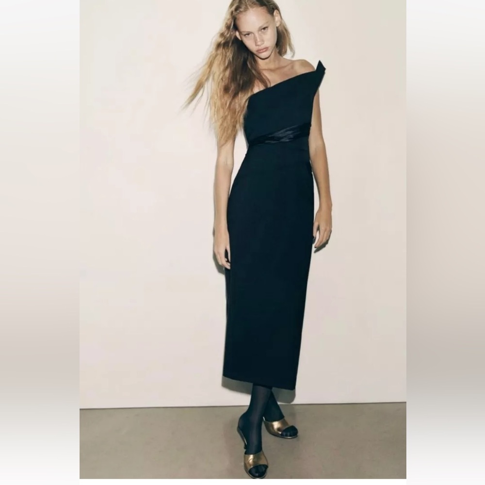 Zara Wool Blend Pensil Skirt Dress, Size S, $149
